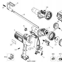 DeWalt DCE580D1 spare parts