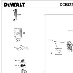 DeWalt DCE822D1G18 spare parts