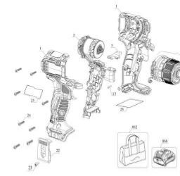 DeWalt DCF601F2 spare parts