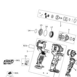 DeWalt DCF801D2K spare parts
