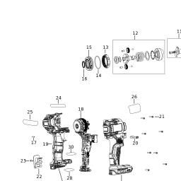 DeWalt DCF809D2 spare parts