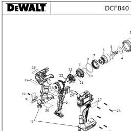 DeWalt DCF840E1T spare parts