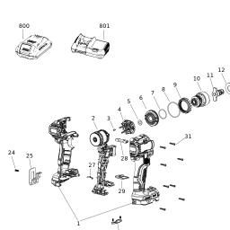 DeWalt DCF845B spare parts