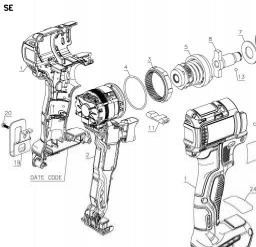 DeWalt DCF886D2 spare parts