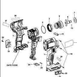 DeWalt DCF887 spare parts