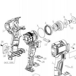 DeWalt DCF887D2 spare parts