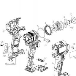 DeWalt DCF888N spare parts