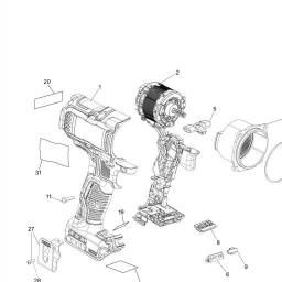 DeWalt DCF896B spare parts