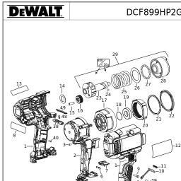 DeWalt DCF899HP2G spare parts