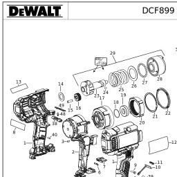 DeWalt DCF899NT spare parts
