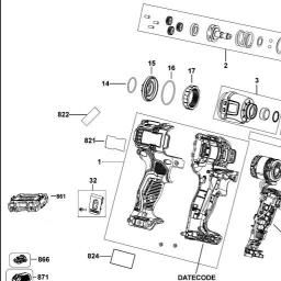 DeWalt DCF902D2T spare parts