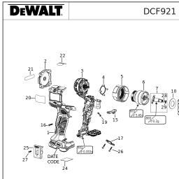 DeWalt DCF921NT spare parts