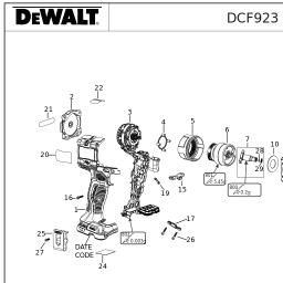 DeWalt DCF923P2G spare parts