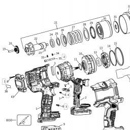DeWalt DCF961H2T spare parts