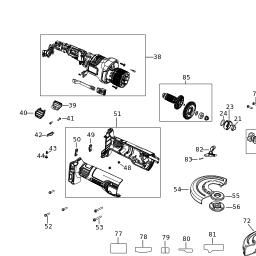 DeWalt DCG405FNT spare parts
