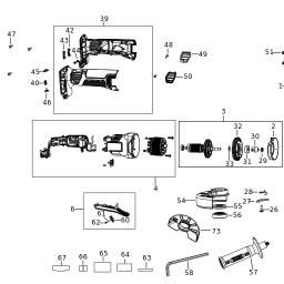 DeWalt DCG406NT spare parts