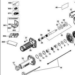 DeWalt DCG426 spare parts