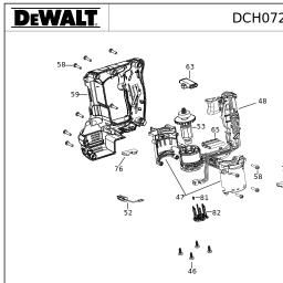 DeWalt DCH072P2 spare parts