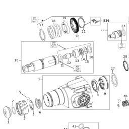 DeWalt DCH133NT spare parts
