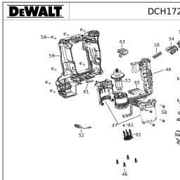 DeWalt DCH172NT spare parts