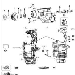 DeWalt DCH283 spare parts