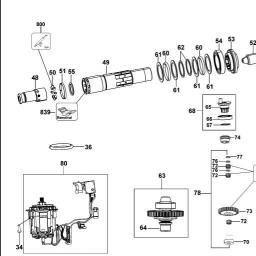 DeWalt DCH333 spare parts