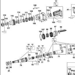 DeWalt DCH733 spare parts
