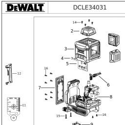 DeWalt DCLE34031D1 spare parts