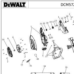 DeWalt DCM572X1 spare parts