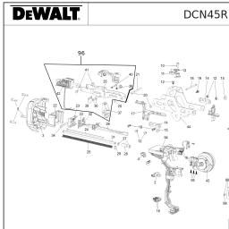 DeWalt DCN45RNN spare parts