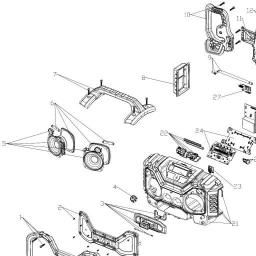 DeWalt DCR025 spare parts