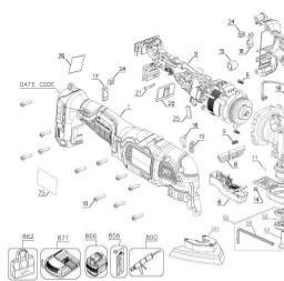 DeWalt DCS356D1 spare parts