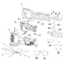 DeWalt DCS382N spare parts