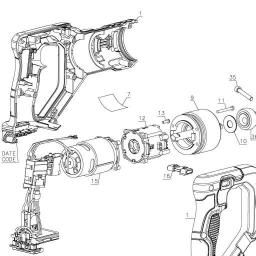 DeWalt DCS498B spare parts