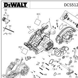 DeWalt DCS512NT spare parts