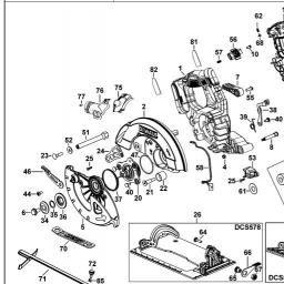 DeWalt DCS578T2 spare parts