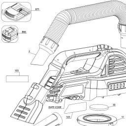 DeWalt DCV517B spare parts