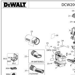 DeWalt DCW200P2 spare parts