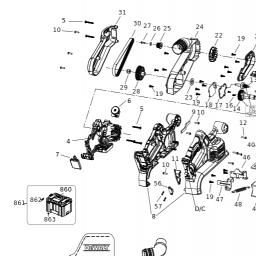 DeWalt DCW220NT spare parts