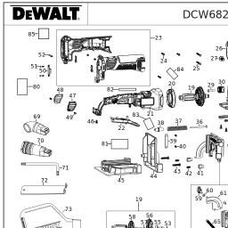 DeWalt DCW682P2T spare parts