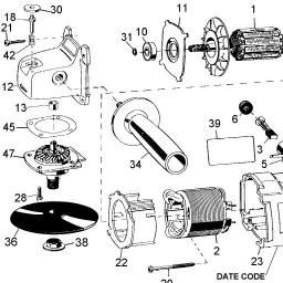 DeWalt DW845 spare parts