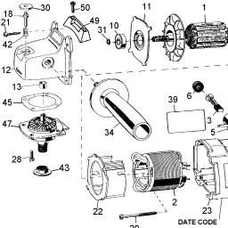 DeWalt DW847 spare parts