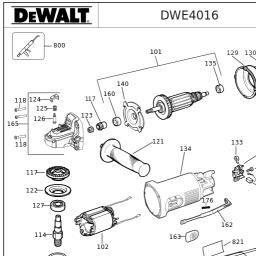 DeWalt DWE4016D2 spare parts