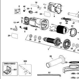 DeWalt DWE4156 SMALL ANGLE GRINDER spare parts
