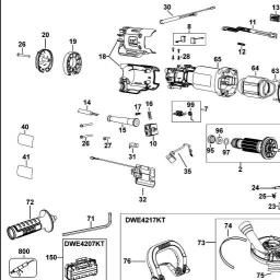DeWalt DWE4217KT spare parts