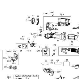 DeWalt DWE4257KT spare parts
