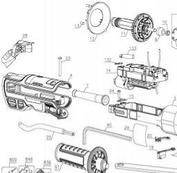 DeWalt DWE43244N spare parts