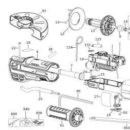 DeWalt DWE4357 spare parts