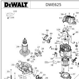 DeWalt DWE625 spare parts
