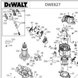 DeWalt DWE627KT spare parts
